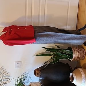 Eddie Bauer Black/White Houndstooth Wool Trousers/Pants sz 10